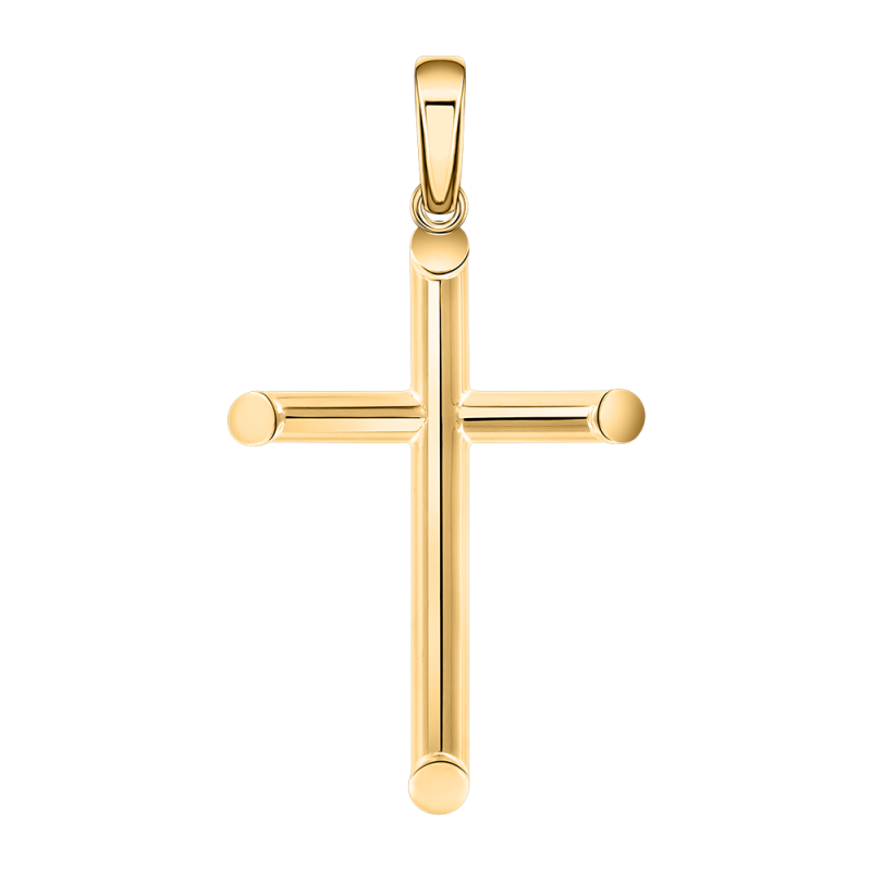 Kreuz Anhänger aus Gelbgold 585