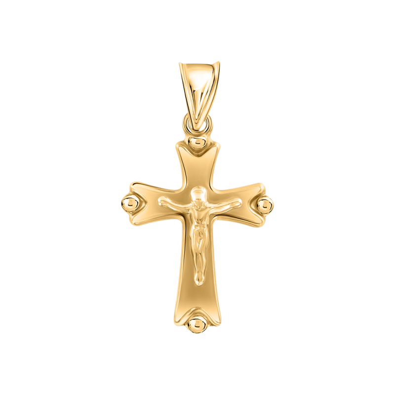 Kreuz Anhänger aus Gelbgold 585
