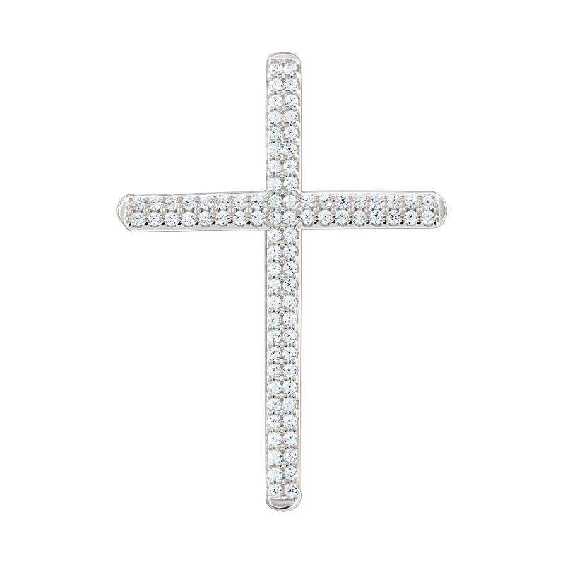 Kreuz Anhänger aus Silber 925 mit Zirkonia