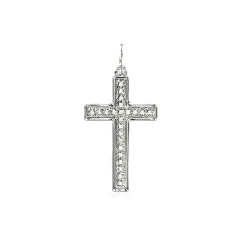 Kreuz Anhänger aus Silber 925 mit Zirkonia