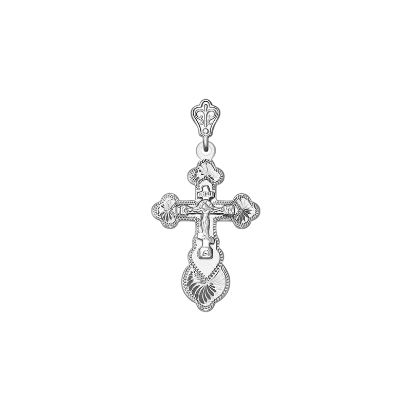 Kreuz Anhänger aus Weißgold 585