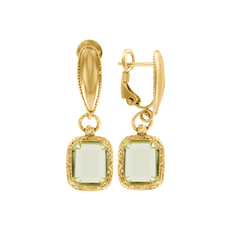 Ohrhänger aus Gelbgold 585 mit Amethyst