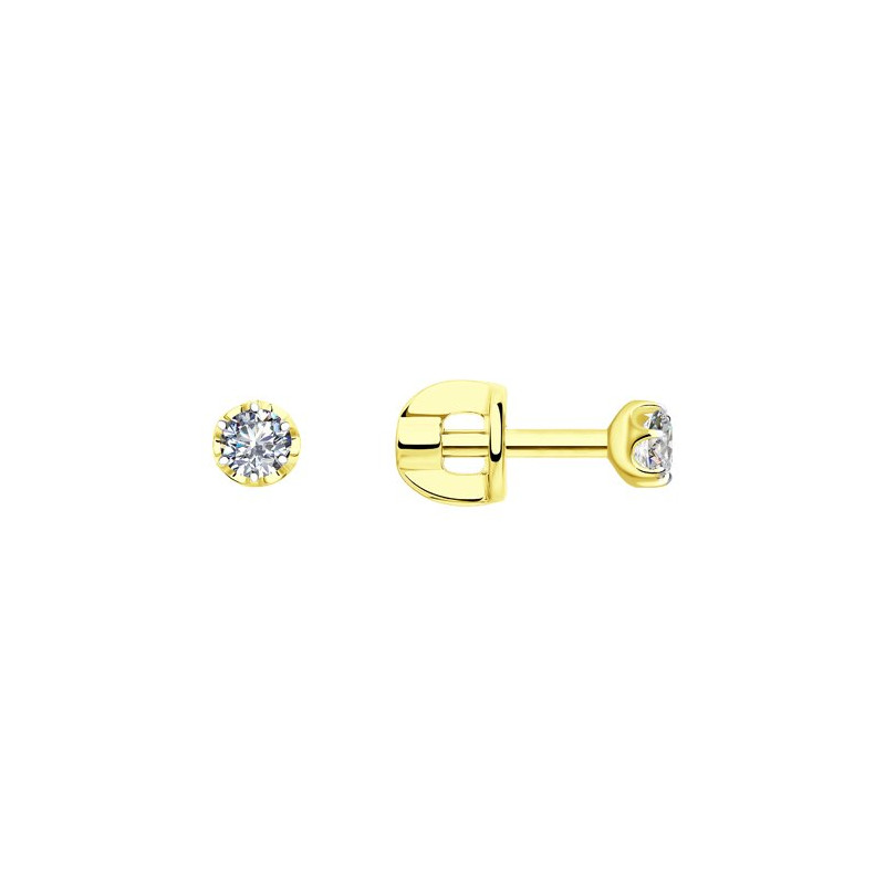 Ohrstecker aus Gelbgold 585 mit Brillant