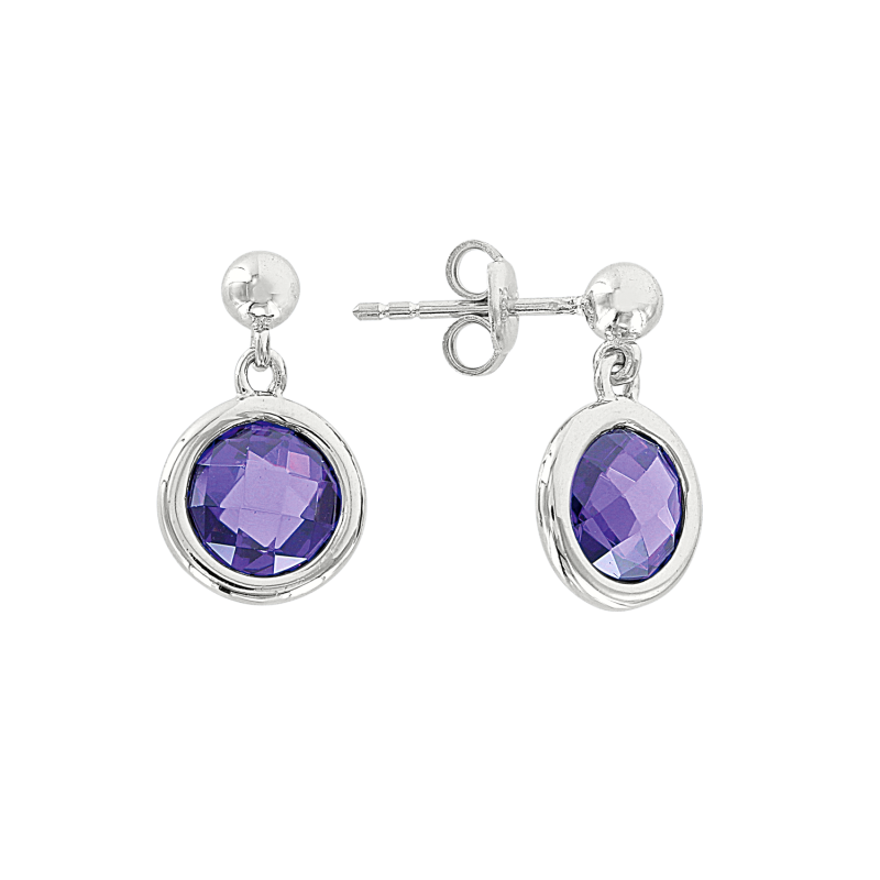 Ohrstecker aus Silber 925 mit Amethyst