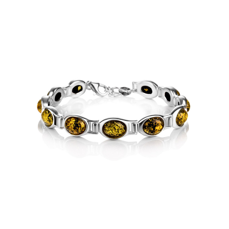 Silberarmband aus Silber 925 mit Bernstein