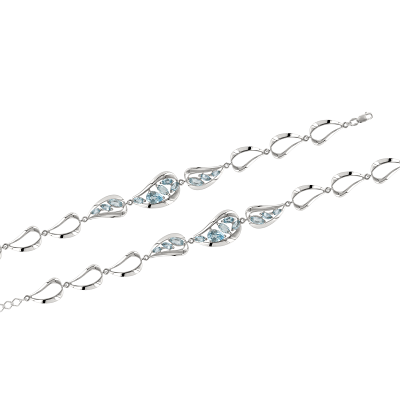 Silberarmband aus Silber 925 mit Topas