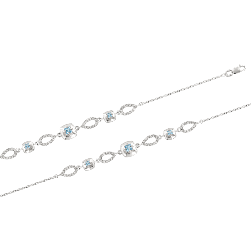 Silberarmband aus Silber 925 mit Topas und Zirkonia