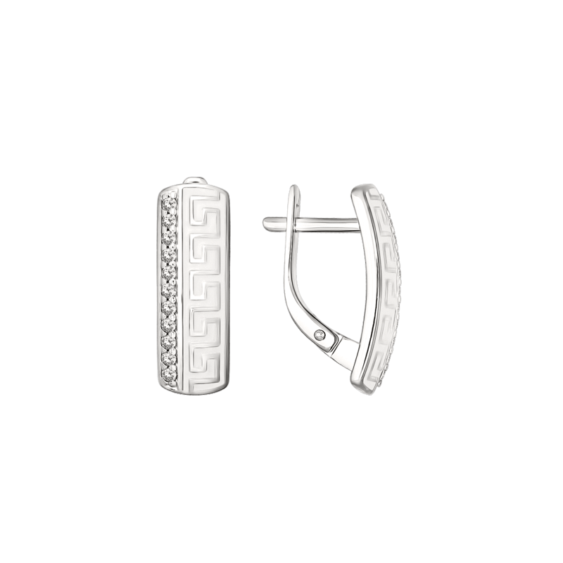Silberohrringe aus Silber 925 mit Zirkonia und Emaille