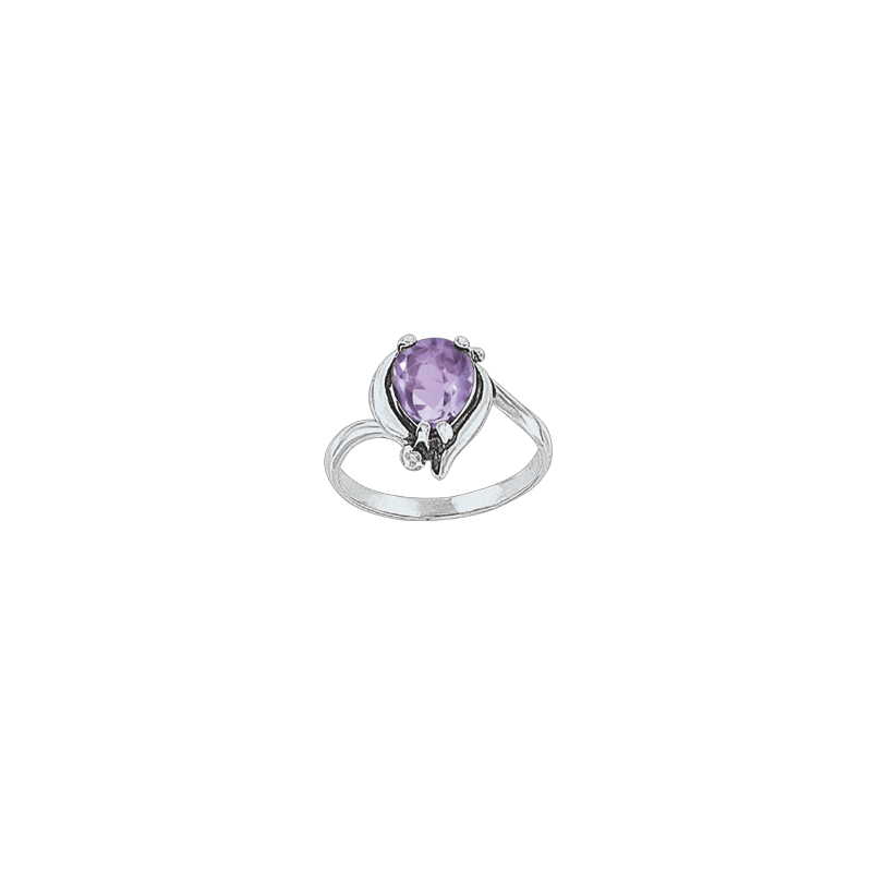 Silberring Damen aus Silber 925 mit Amethyst und Zirkonia