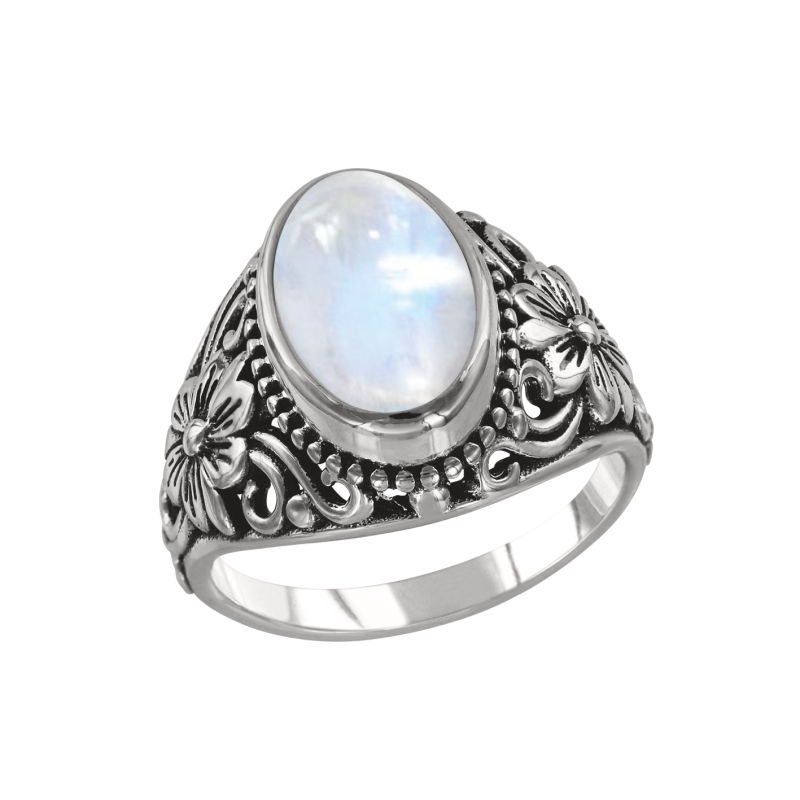 Silberring Damen aus Silber 925 mit Mondstein