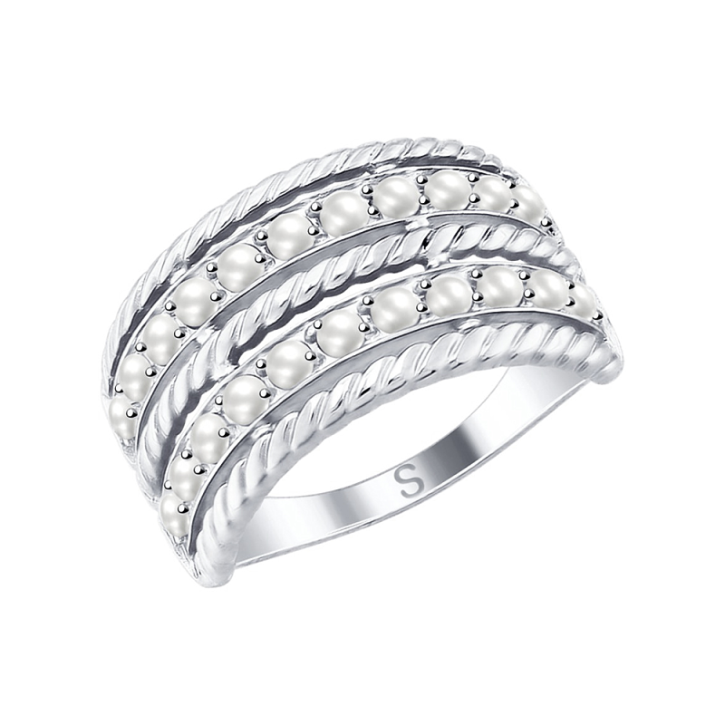 Silberring Damen aus Silber 925 mit Perle
