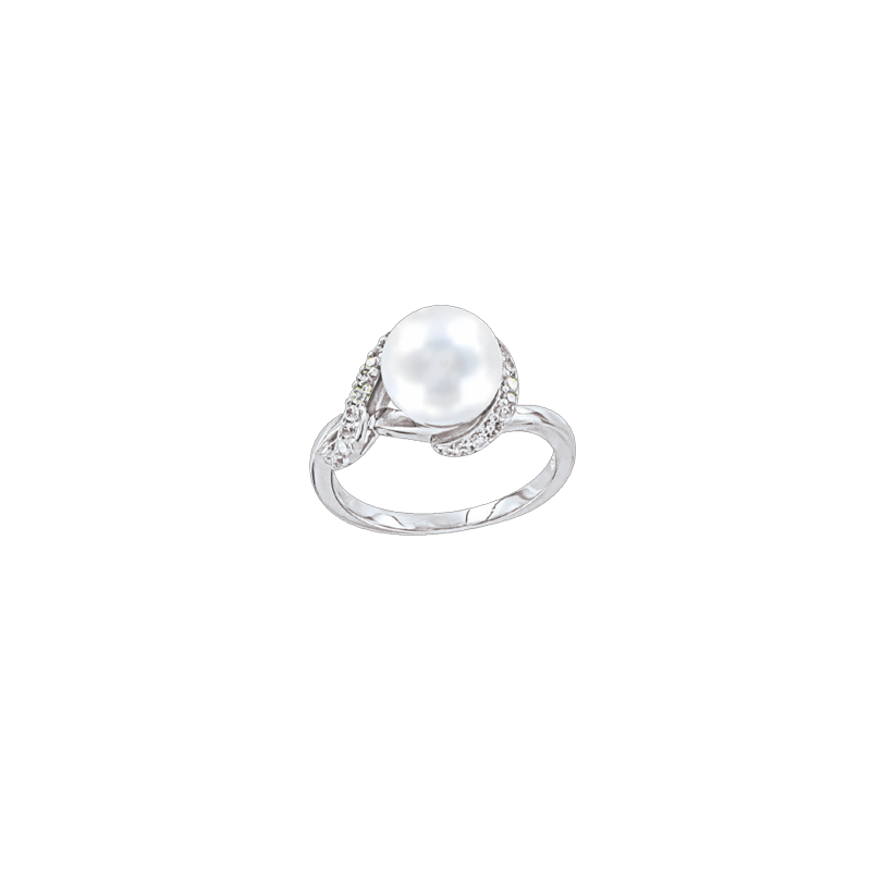 Silberring Damen aus Silber 925 mit Perle und Zirkonia