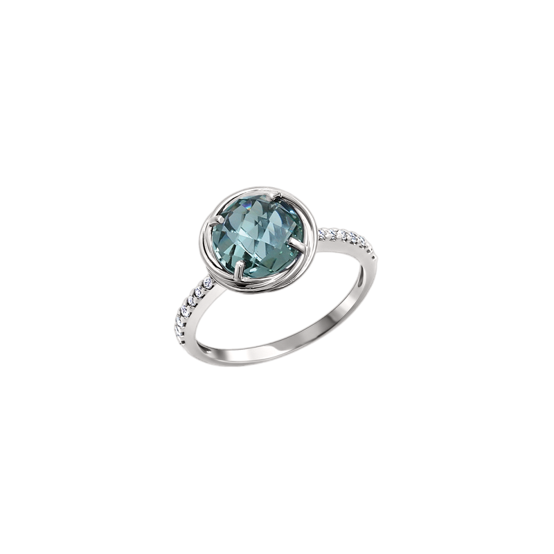 Silberring Damen aus Silber 925 mit Quarz und Zirkonia