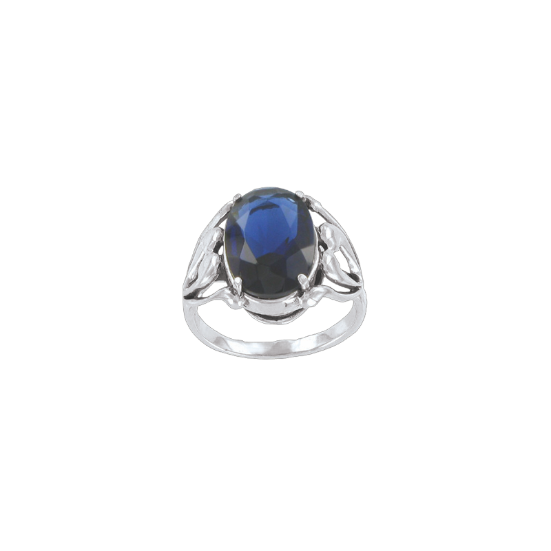 Silberring Damen aus Silber 925 mit Saphir