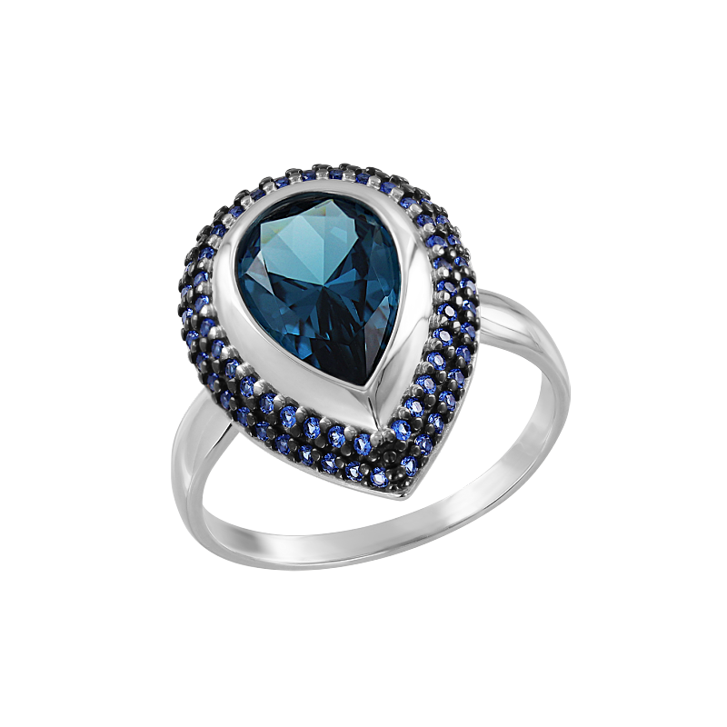 Silberring Damen aus Silber 925 mit Sitall und Zirkonia
