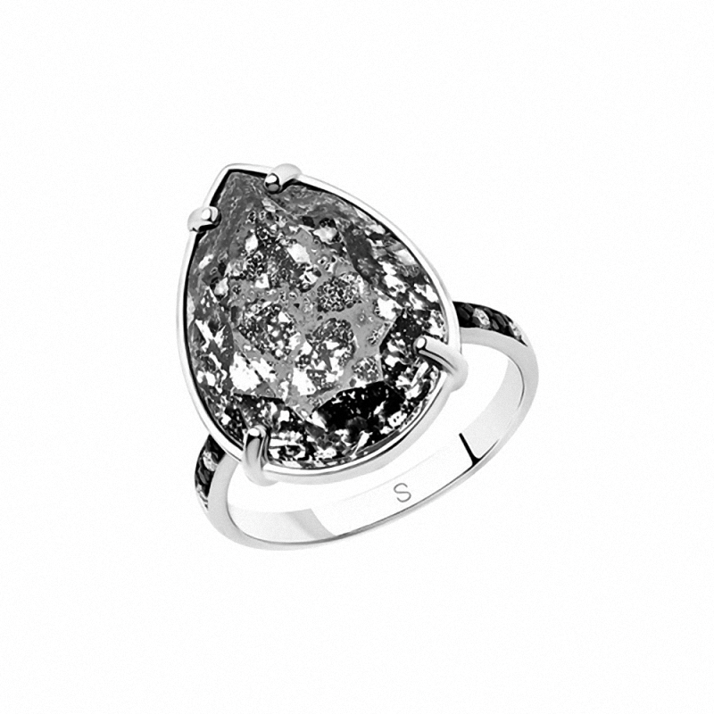 Silberring Damen aus Silber 925 mit Swarovski Kristall