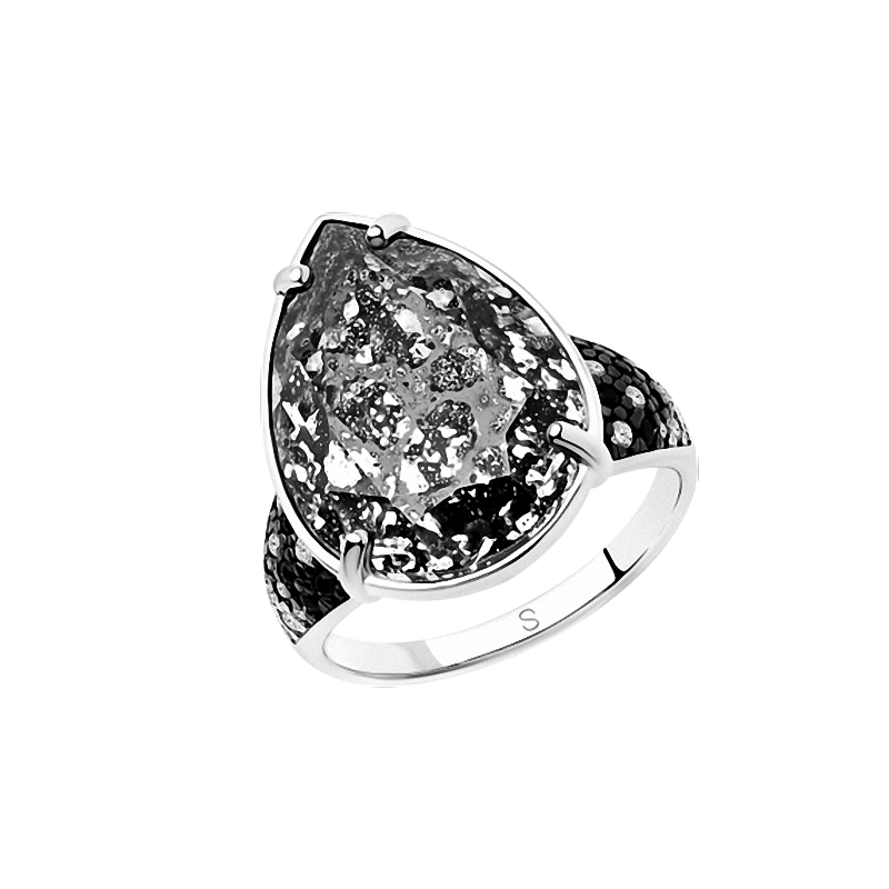 Silberring Damen aus Silber 925 mit Swarovski Kristall und Zirkonia