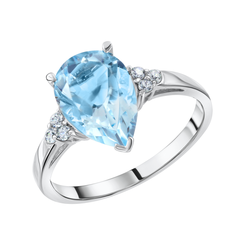 Silberring Damen aus Silber 925 mit Topas und Zirkonia