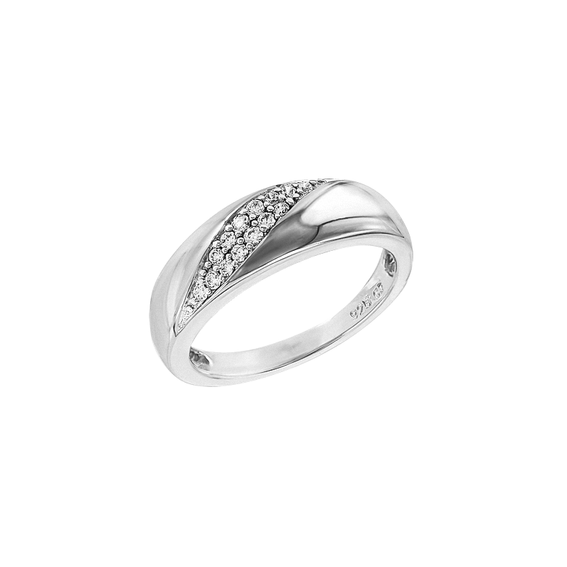 Silberring Damen aus Silber 925 mit Zirkonia