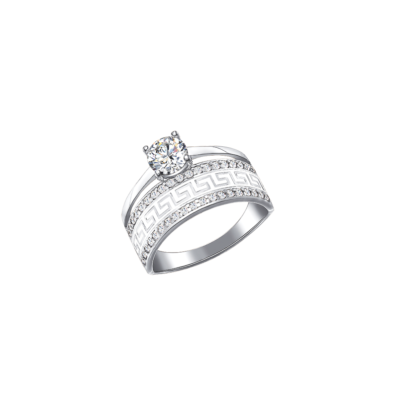Silberring Damen aus Silber 925 mit Zirkonia und Emaille