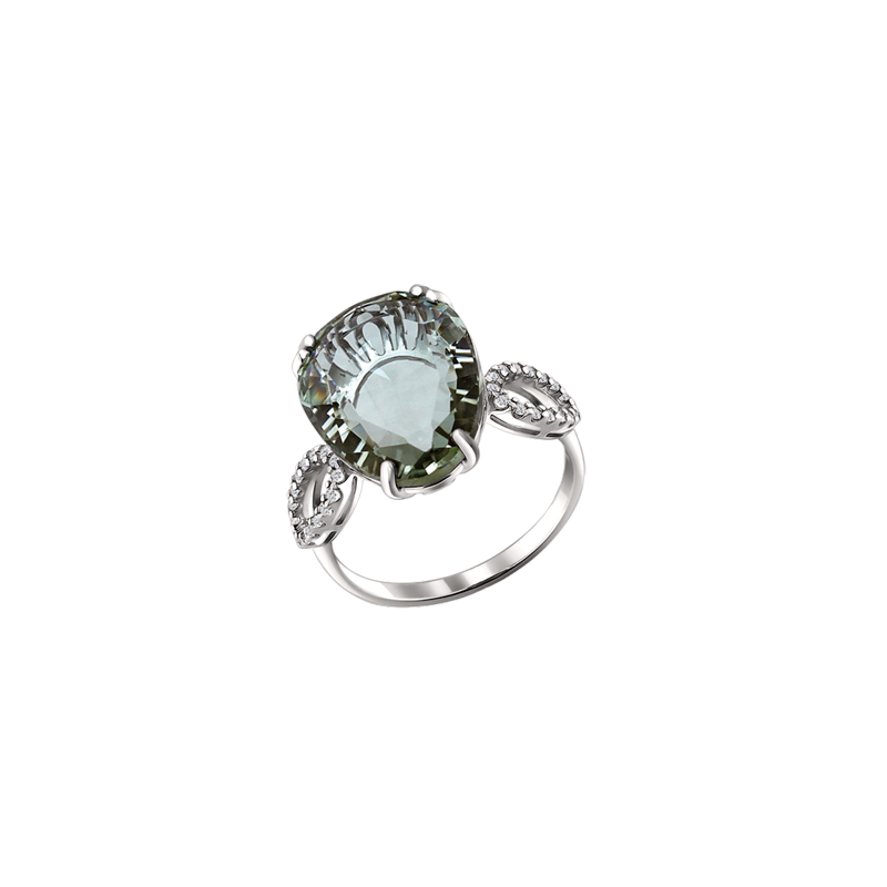 Silberring Damen aus Silber 925 mit Zirkonia und Quarz
