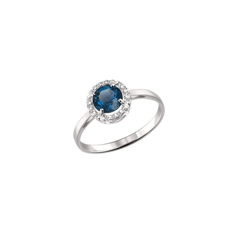 Silberring Damen aus Silber 925 mit Zirkonia und Topas