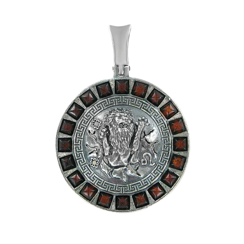 Sternzeichen Anhänger aus Silber 925 mit Bernstein