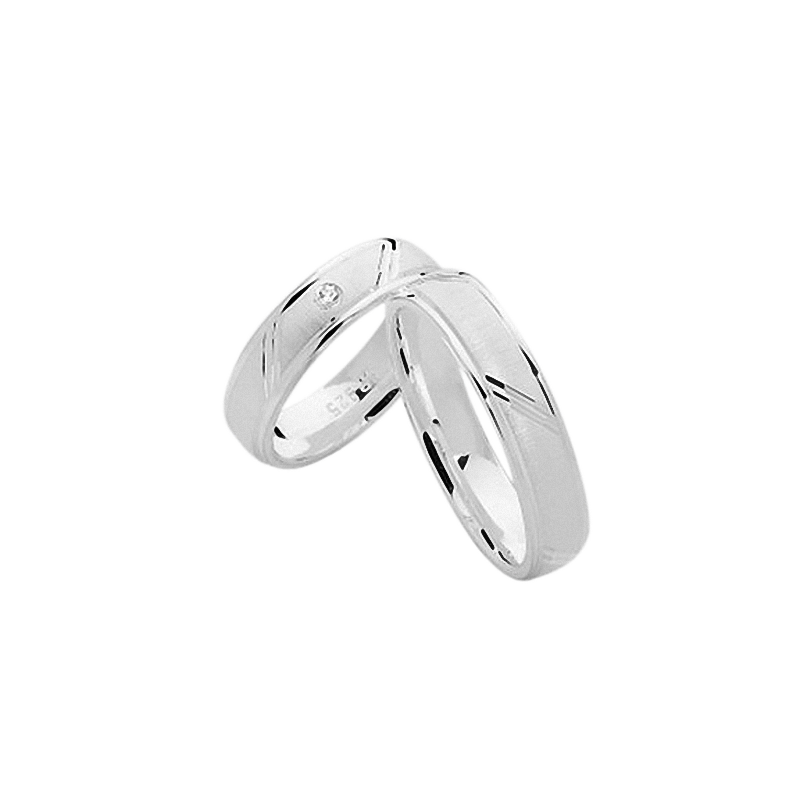 Trauring aus Silber 925 mit Zirkonia