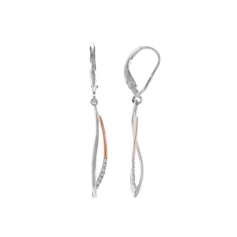 Vergoldete Ohrringe aus Silber 925 mit Zirkonia