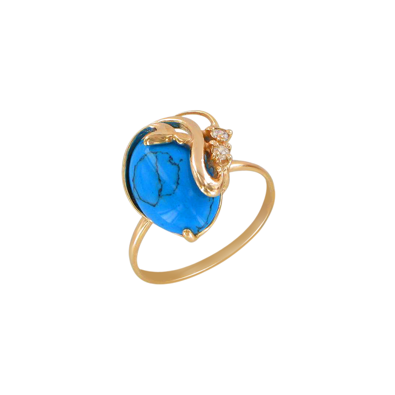 Vergoldeter Ring aus Silber 925 mit Zirkonia