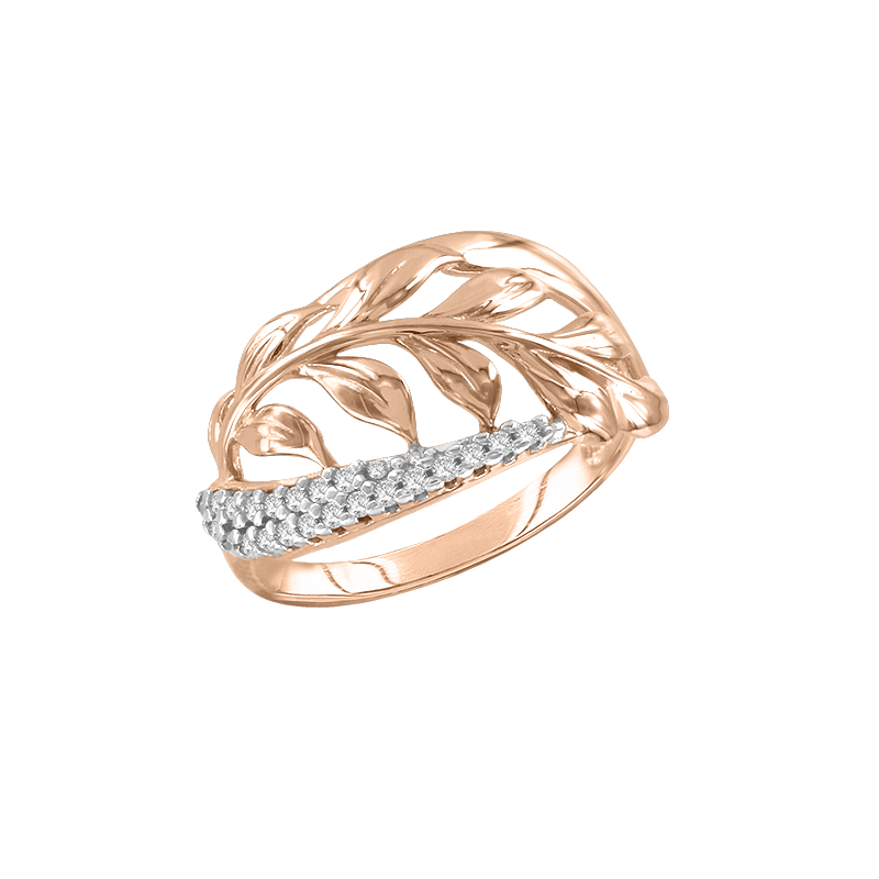 Vergoldeter Ring aus Silber 925 mit Zirkonia