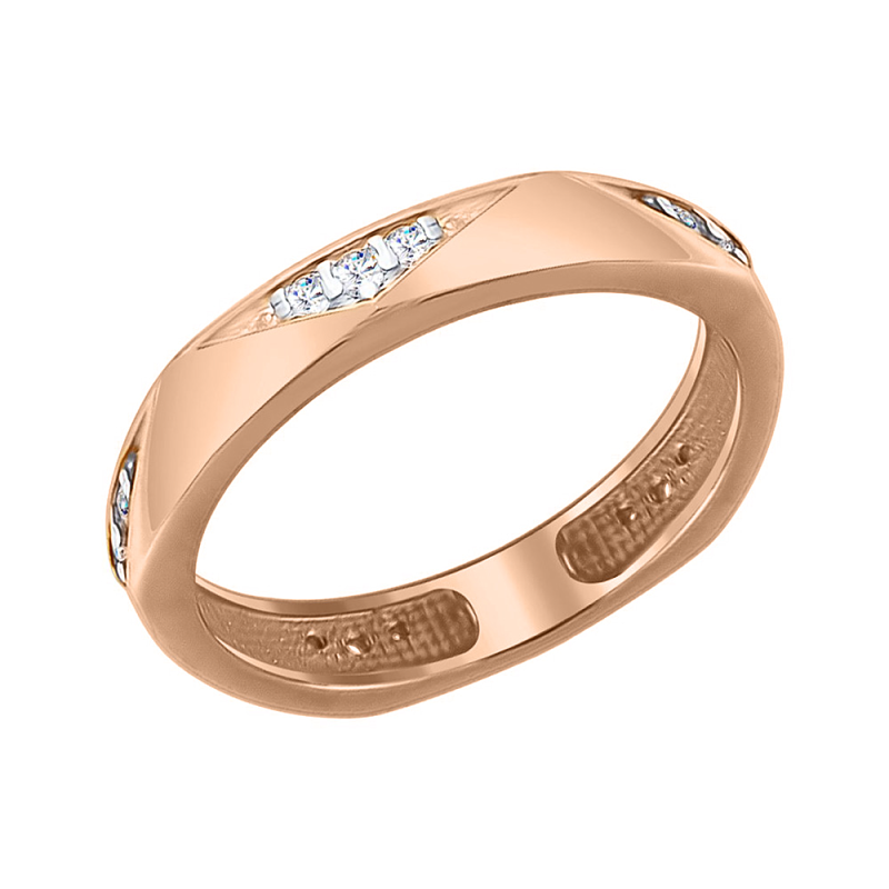 Vergoldeter Ring aus Silber 925 mit Zirkonia