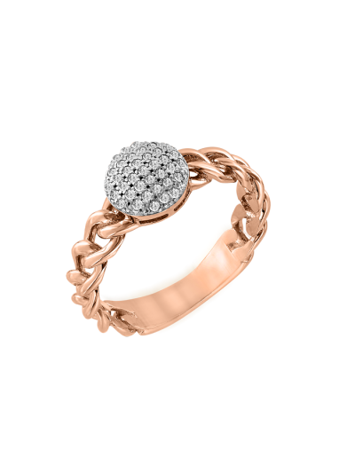 Damenring aus Rotgold 585° mit Zirkonia