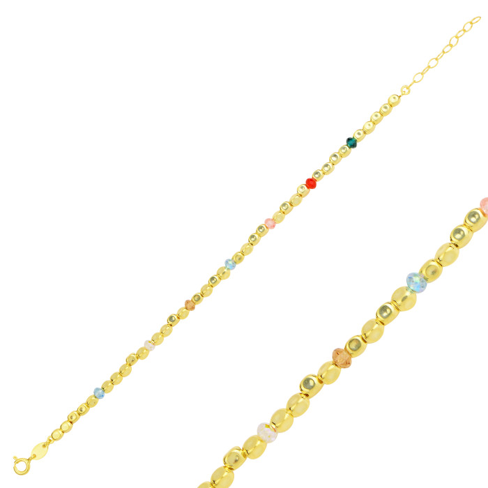 Armband aus Silber 925, vergoldet mit Zirkonia