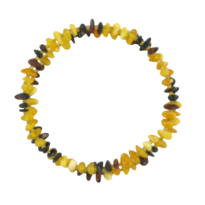 Bernsteinarmband aus baltischem Naturbernstein – Cognacfarben und Honigfarben, Bernsteine 5–6 mm