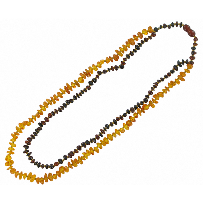 Bernsteinkette aus baltischem Naturbernstein – Honigfarben, Bernsteinperlen 4–5 mm
