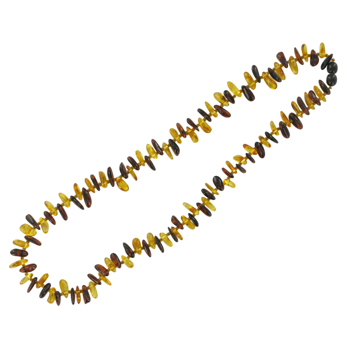 Bernsteinkette aus baltischem Naturbernstein – Honigfarben, Bernsteinperlen 5–10 mm