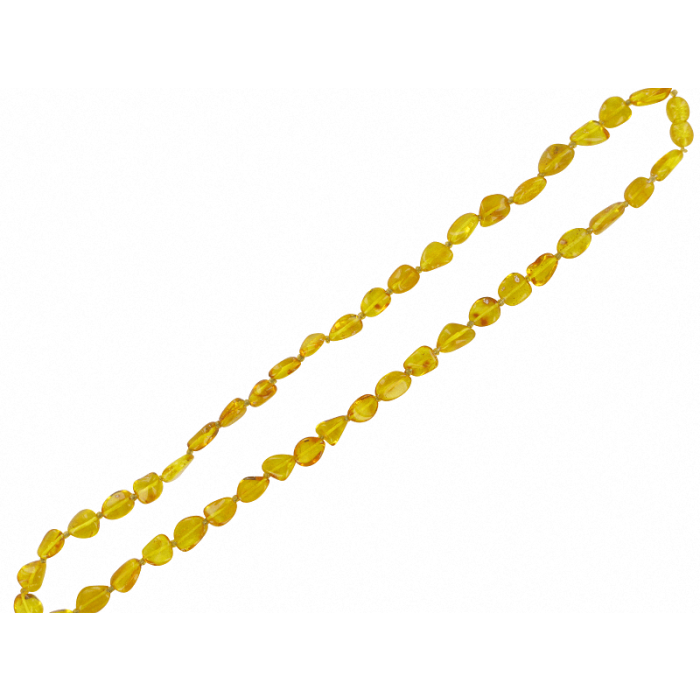 Bernsteinkette aus baltischem Naturbernstein – Honigfarben, Bernsteinperlen 3–9 mm