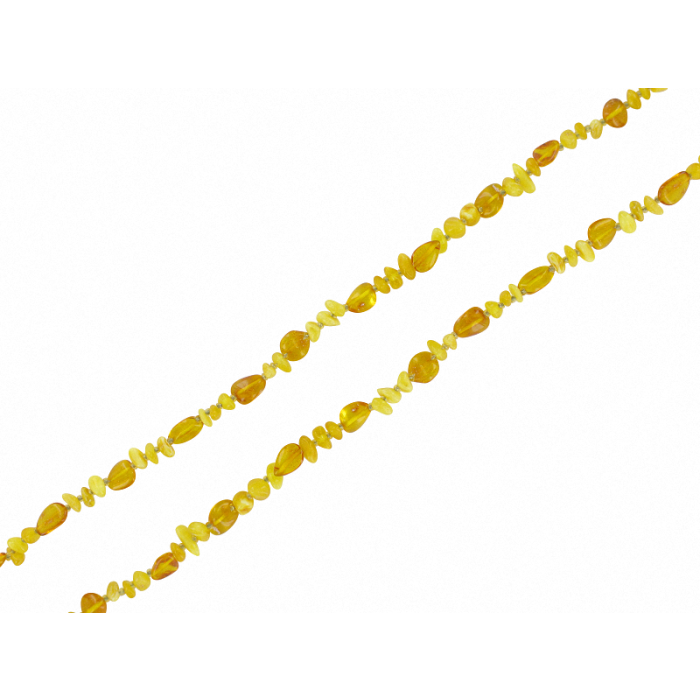 Bernsteinkette aus baltischem Naturbernstein – Honigfarben, Bernsteinperlen 2–10 mm