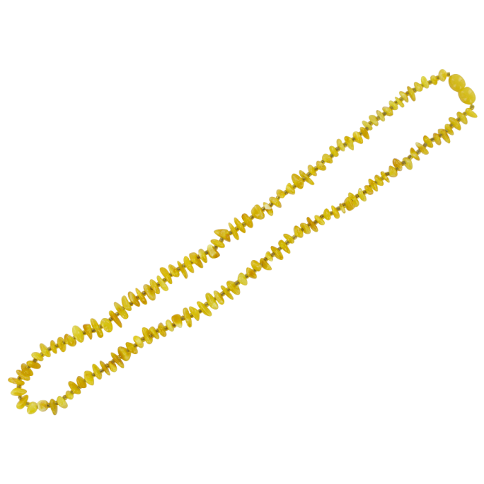 Bernsteinkette aus baltischem Naturbernstein – Honigfarben, Bernsteinperlen 3–5 mm