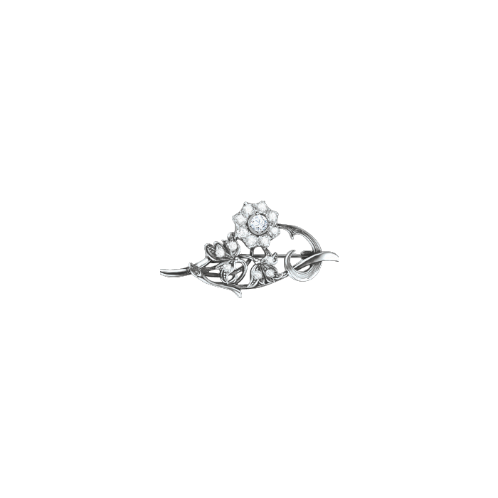 Brosche aus Silber 925 mit Zirkonia