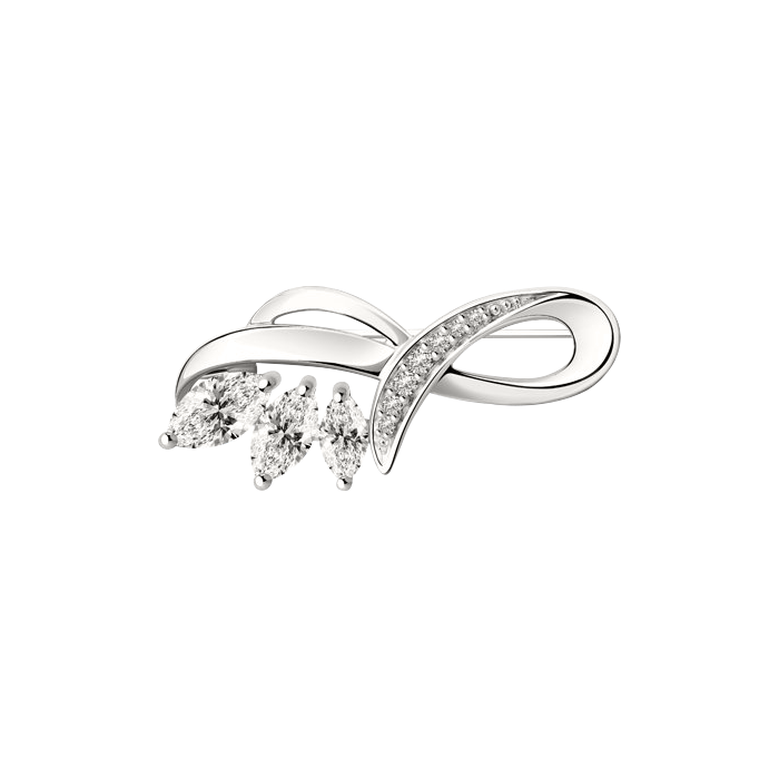 Brosche aus Silber 925 mit Zirkonia