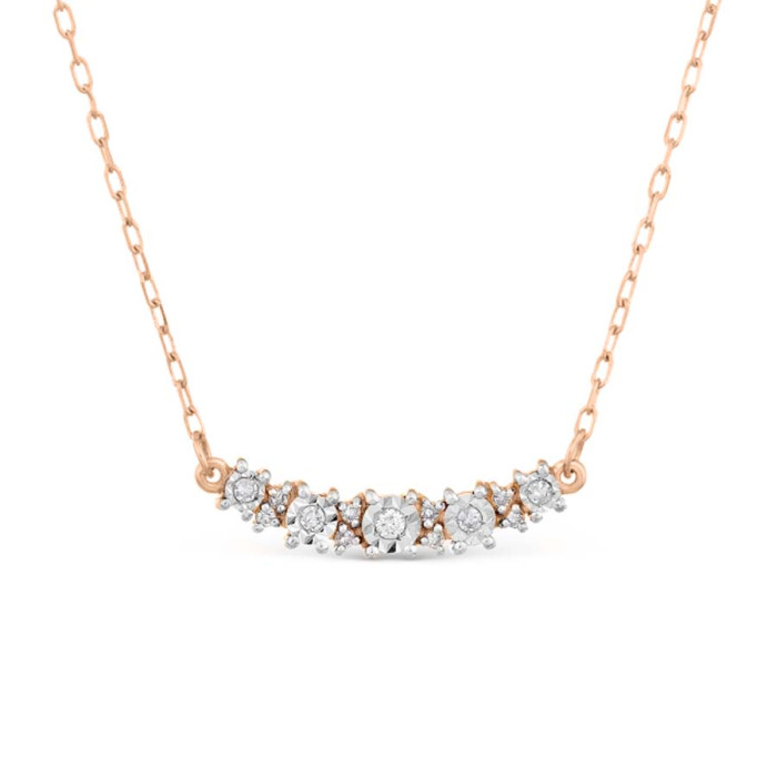 Collier aus Rotgold 585 mit Brillant