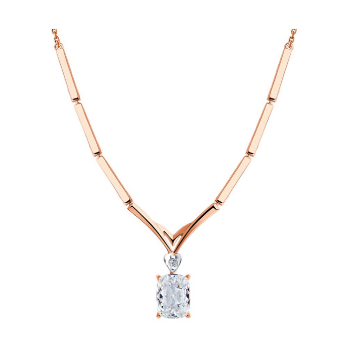 Collier aus Rotgold 585 mit Swarovski Kristall