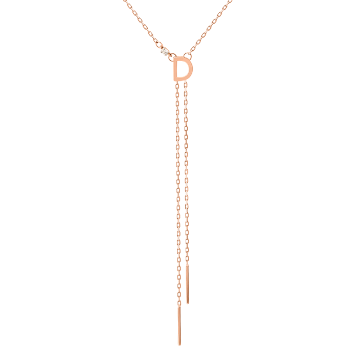 Collier aus Rotgold 585 mit Zirkonia