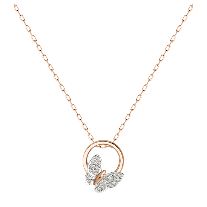 Collier aus Rotgold 585 mit Zirkonia