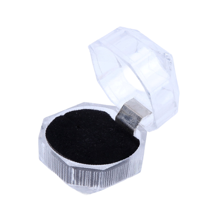 Transparente Acryl-Schmuckbox mit Samt-Innenfutter