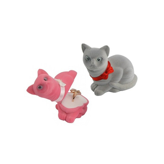 Schmuckkästchen in Katzen-Form – Pink oder Grau
