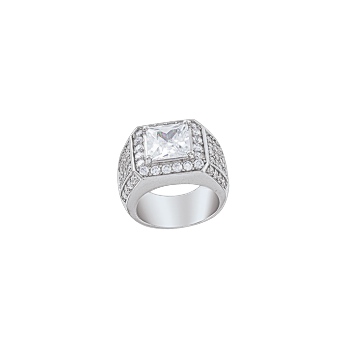 Herrenring aus Silber 925 mit Zirkonia