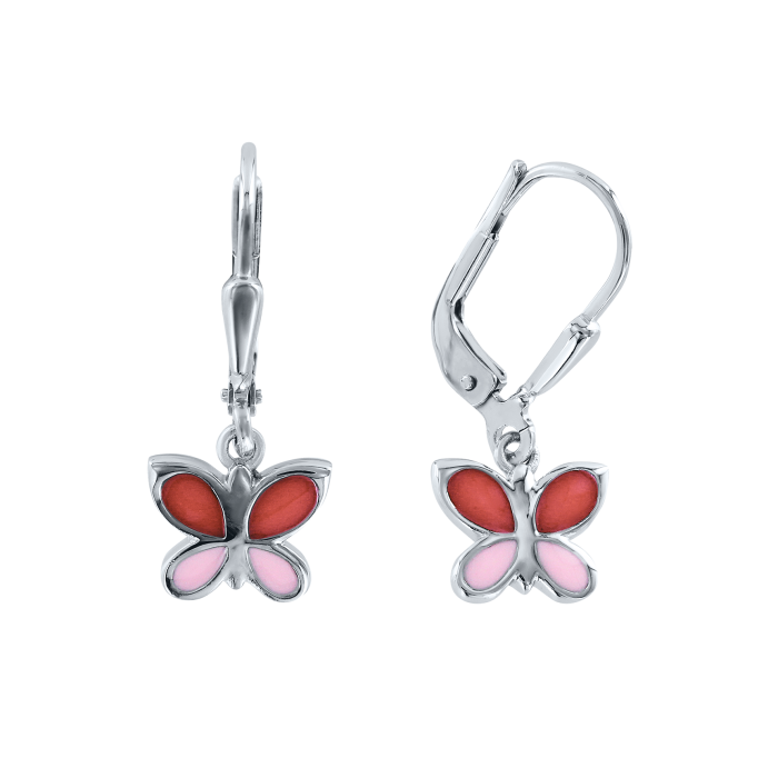 Kinder Ohrhänger aus Silber 925 mit Emaille